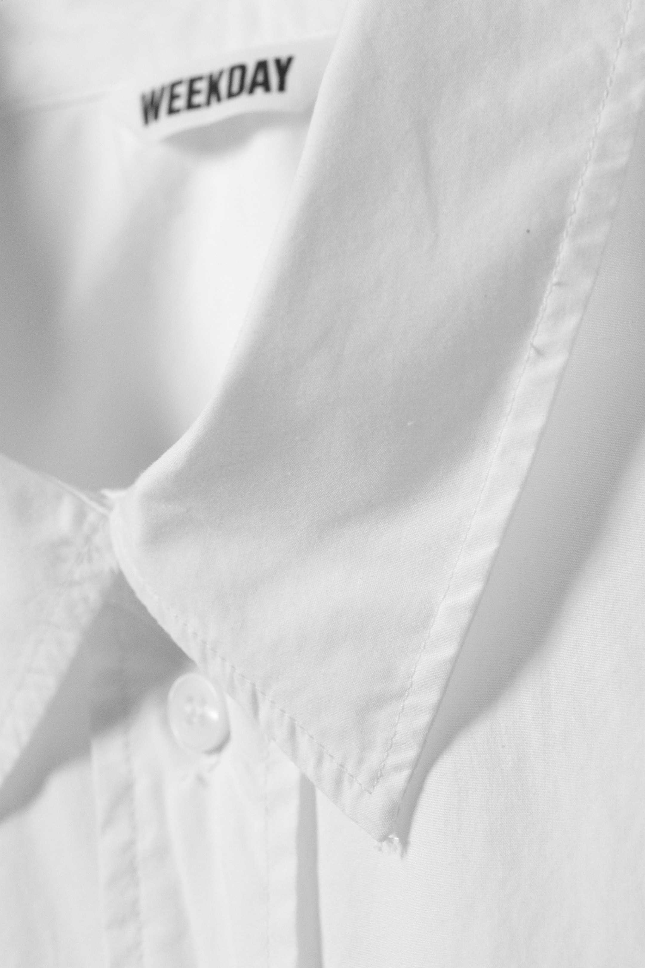 Vit - Kort bomullspoplin-skjorta - 2