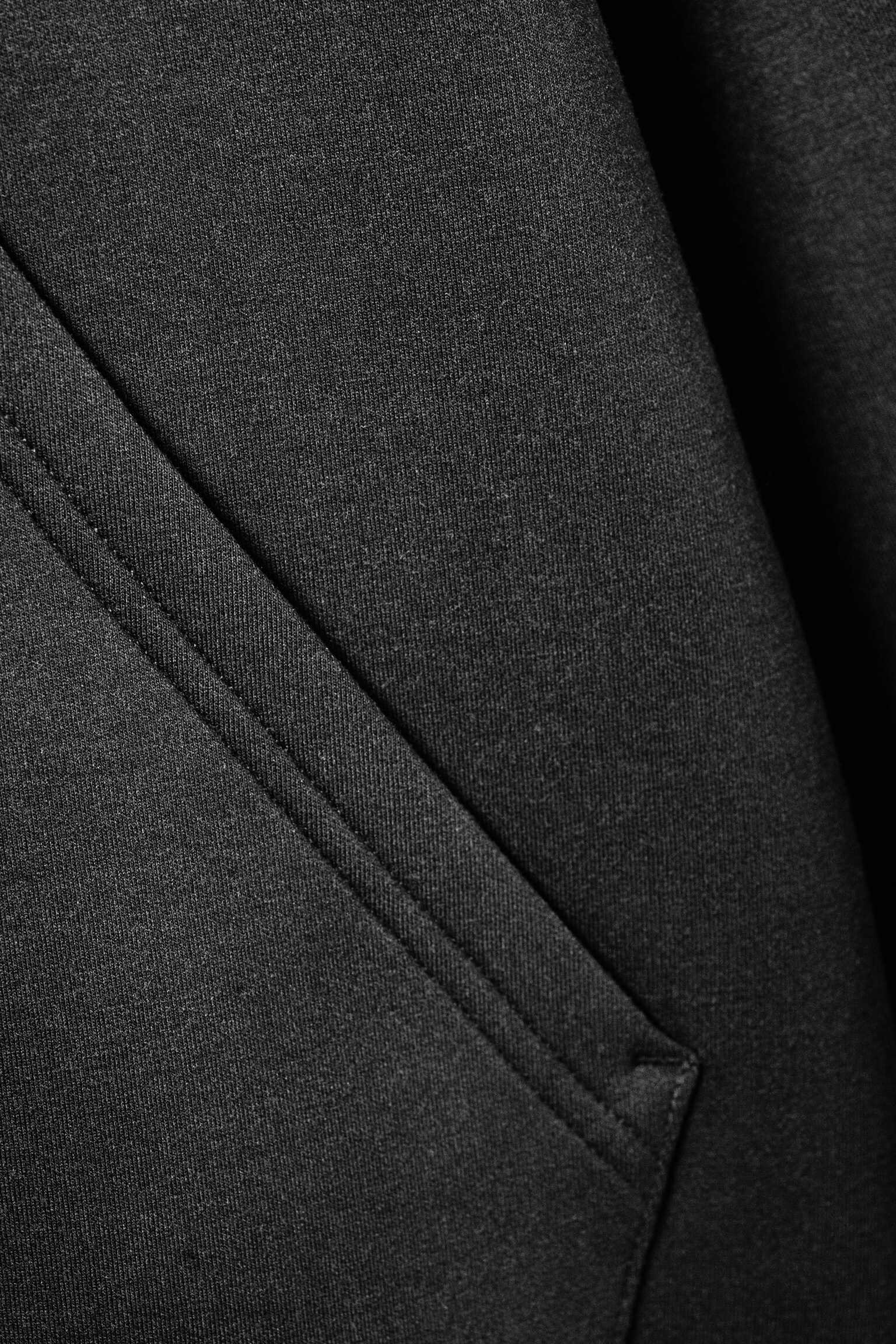 Simon Washed Scuba Zip Hoodie - Negru decolorat/Maro Întunecat Spălat - 5