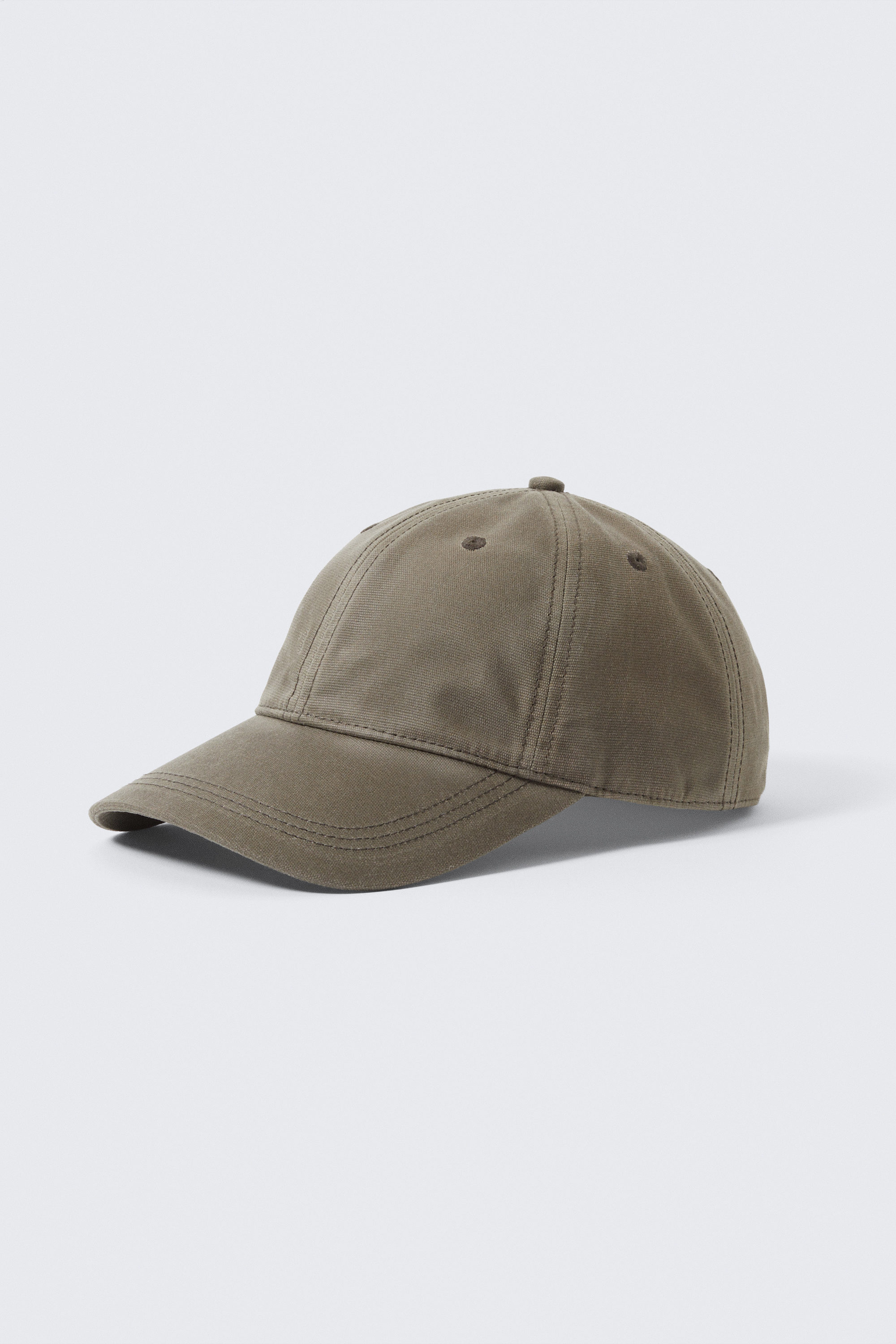 Dunkles Graubraun - Basecap aus gewachster Baumwolle - 1
