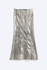 Silber/Gold beschichtet - Beschichteter Jeans-Maxirock - 4