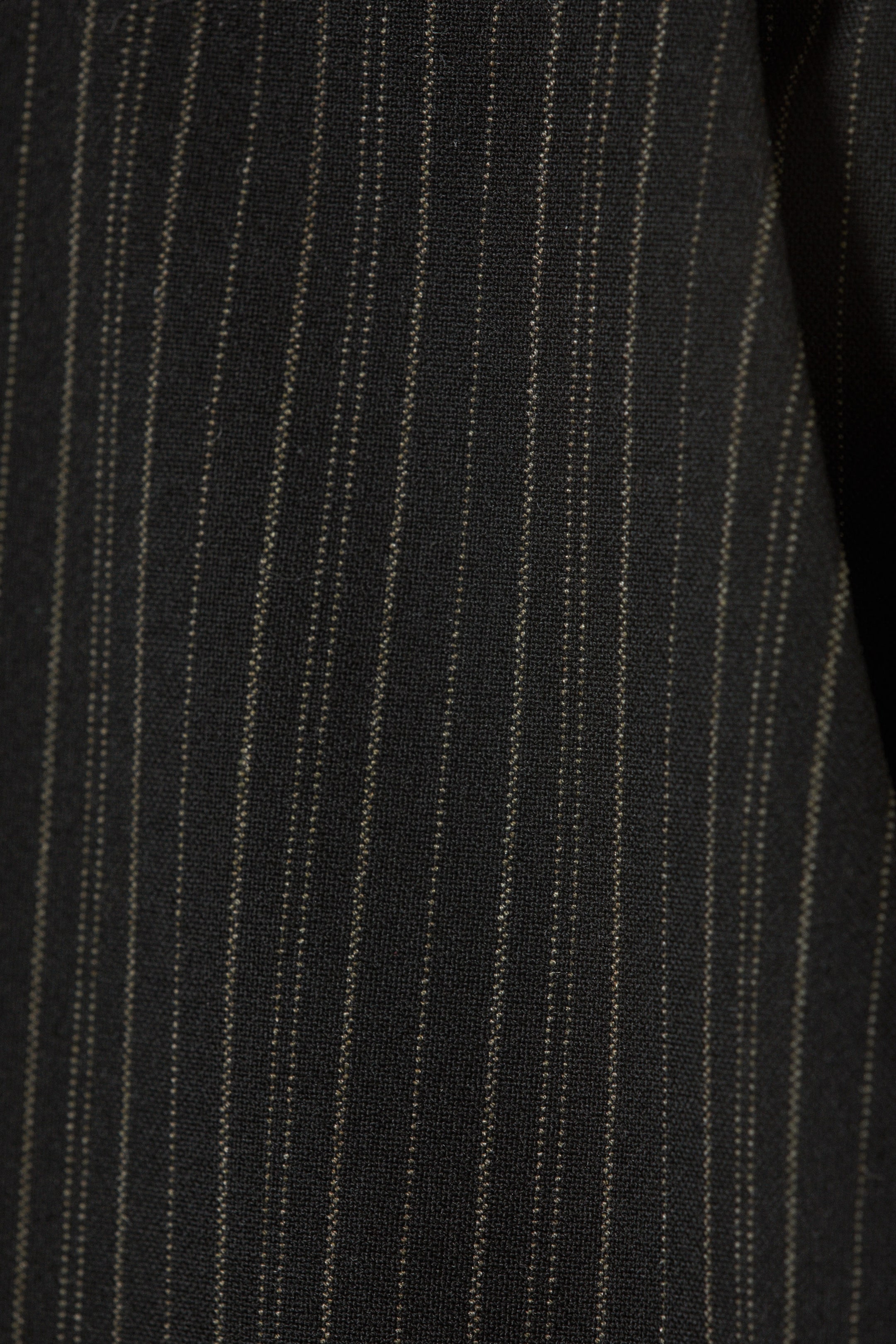 Striped Black - Low Flared Suit Trousers - 5