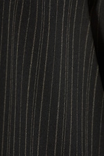 Striped Black - Low Flared Suit Trousers - 5