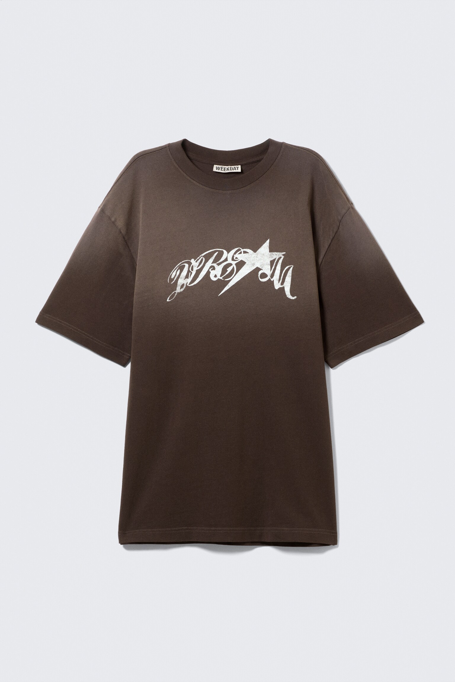 Entspanntes T-Shirt mit Grafikdruck - Dunkelbraun - "Drea8m"/Dunkelblau - Underground Bird - 2