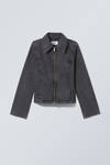 distressed twill jacket - Washed Dark Grey | Weekday WW
