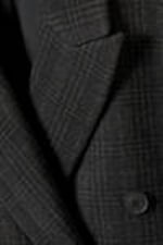 Black Check - Oversized Double-Breasted Wool-Blend Coat - 1