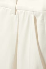 White - High Waisted Wide Leg Satin Trousers - 1