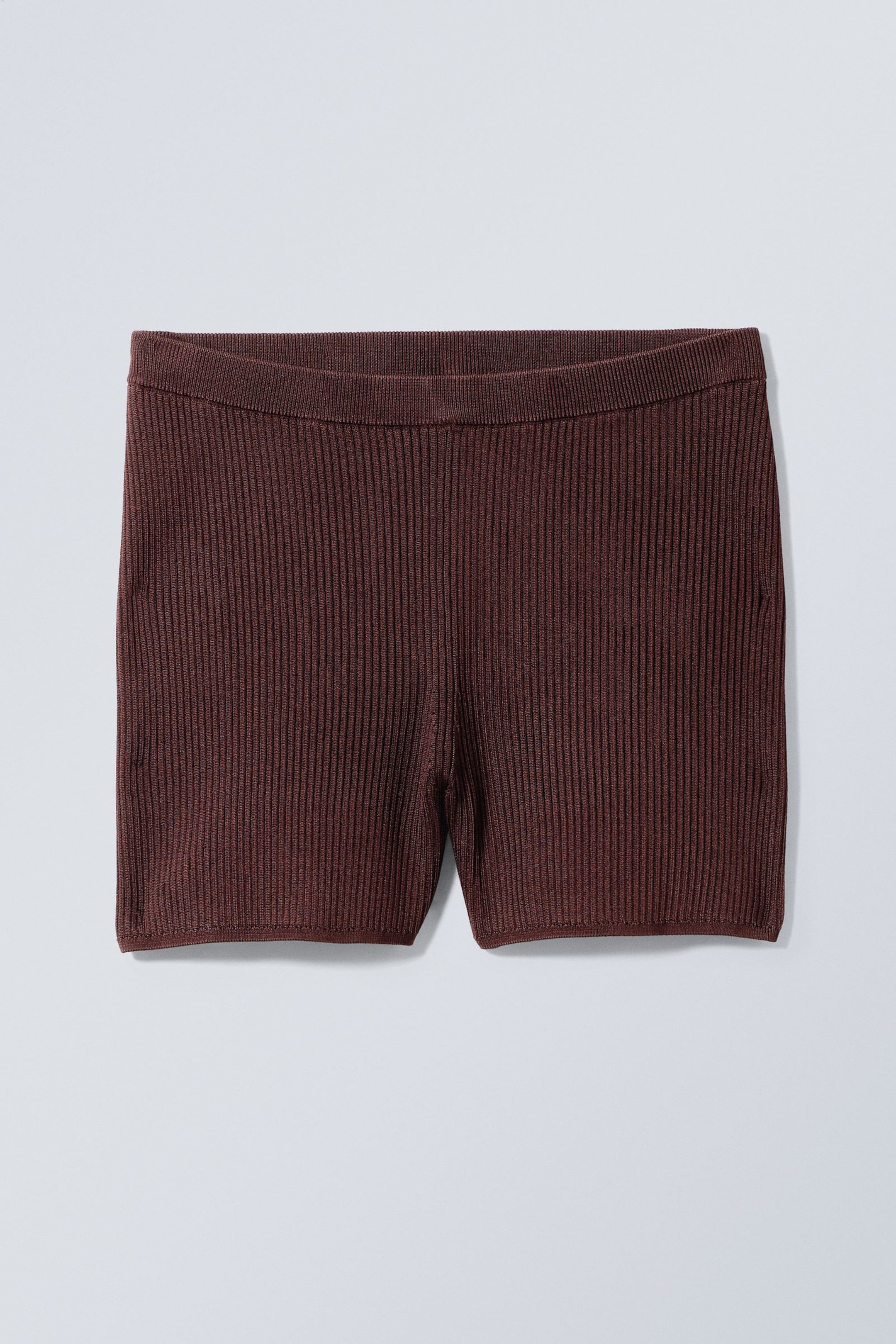 Burgundy - Ira Knit Shorts - 0