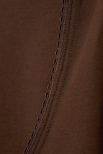 Mörkbrun - Fitted Three-Quarter Sleeve Top - 5