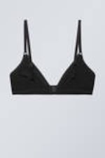 Black - Mesh Triangle Bra - 1