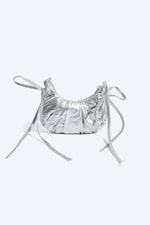 Grå Silver - Liten curved crossbody-väska - 0