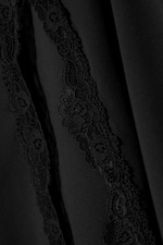 Schwarz - Slipkleid in Midi-Länge mit Spitze Effy - 1