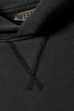 Washed Black - Boxy Cotton Fleece Hoodie - 4