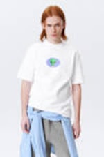 Vit - Global Rymdisar - Tryckt T-shirt med avslappnad passform - 0