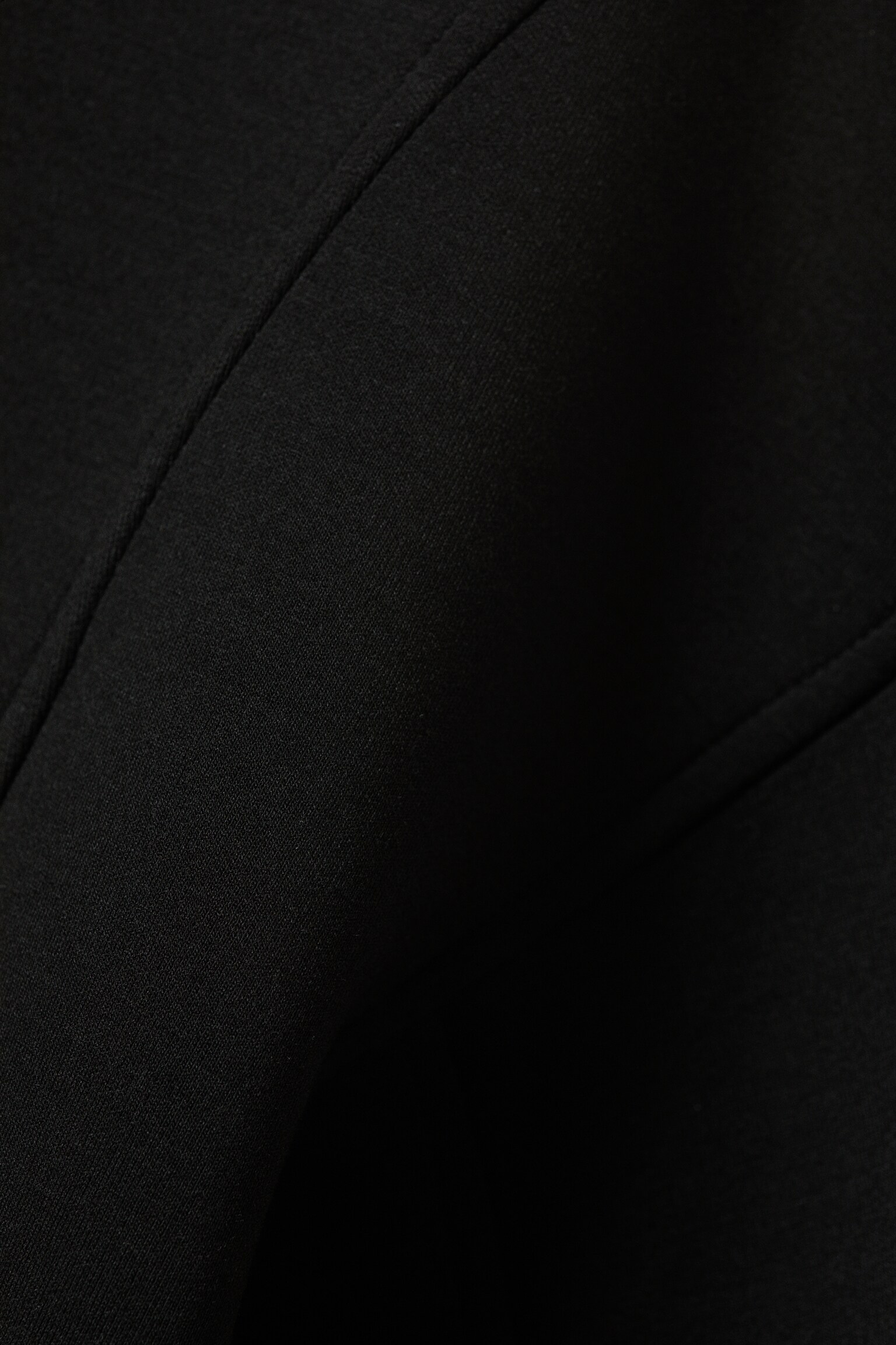 Fitted Scuba Zip Jacket - Black - 3