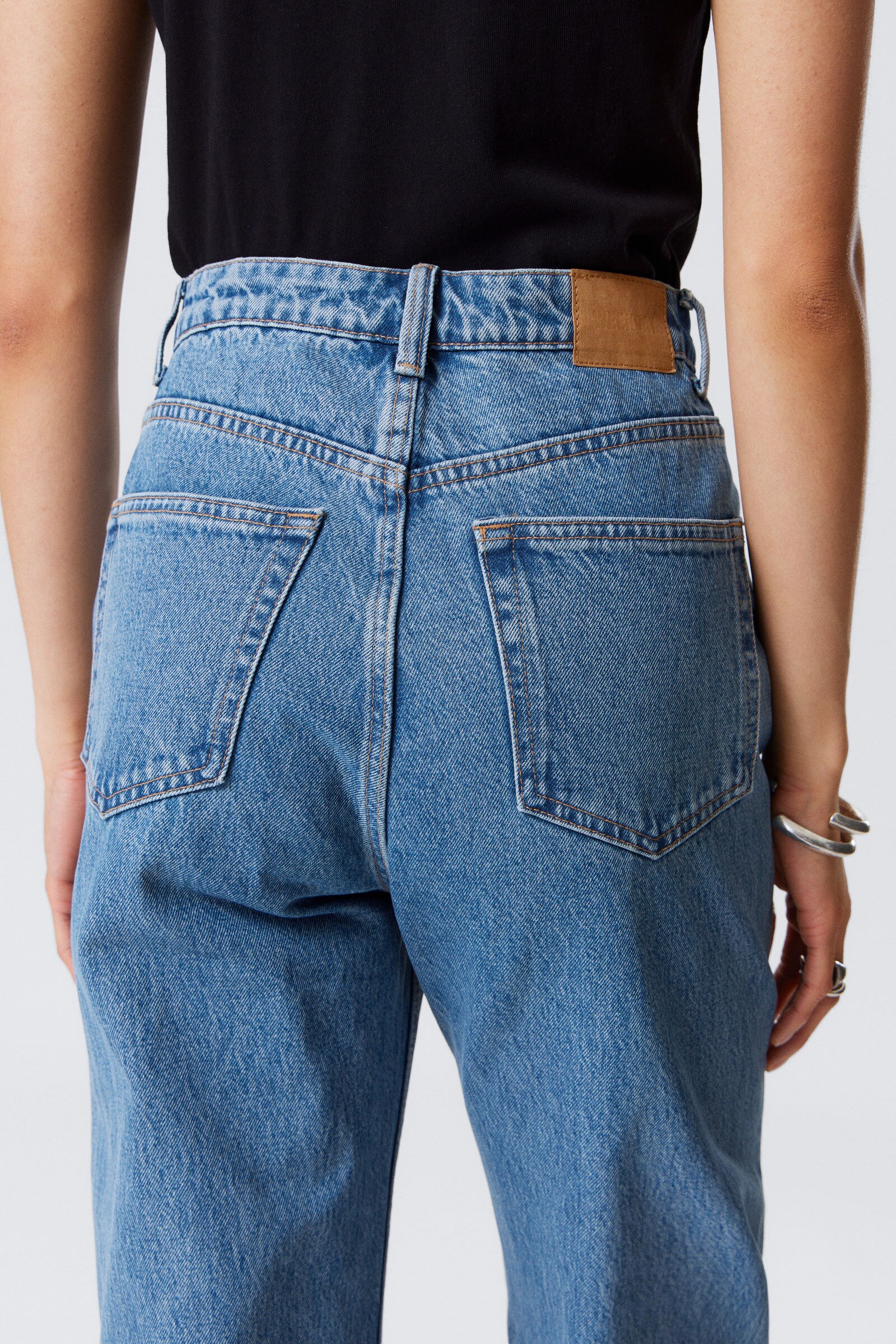 rowe super high waisted regular straight leg jeans - 90s