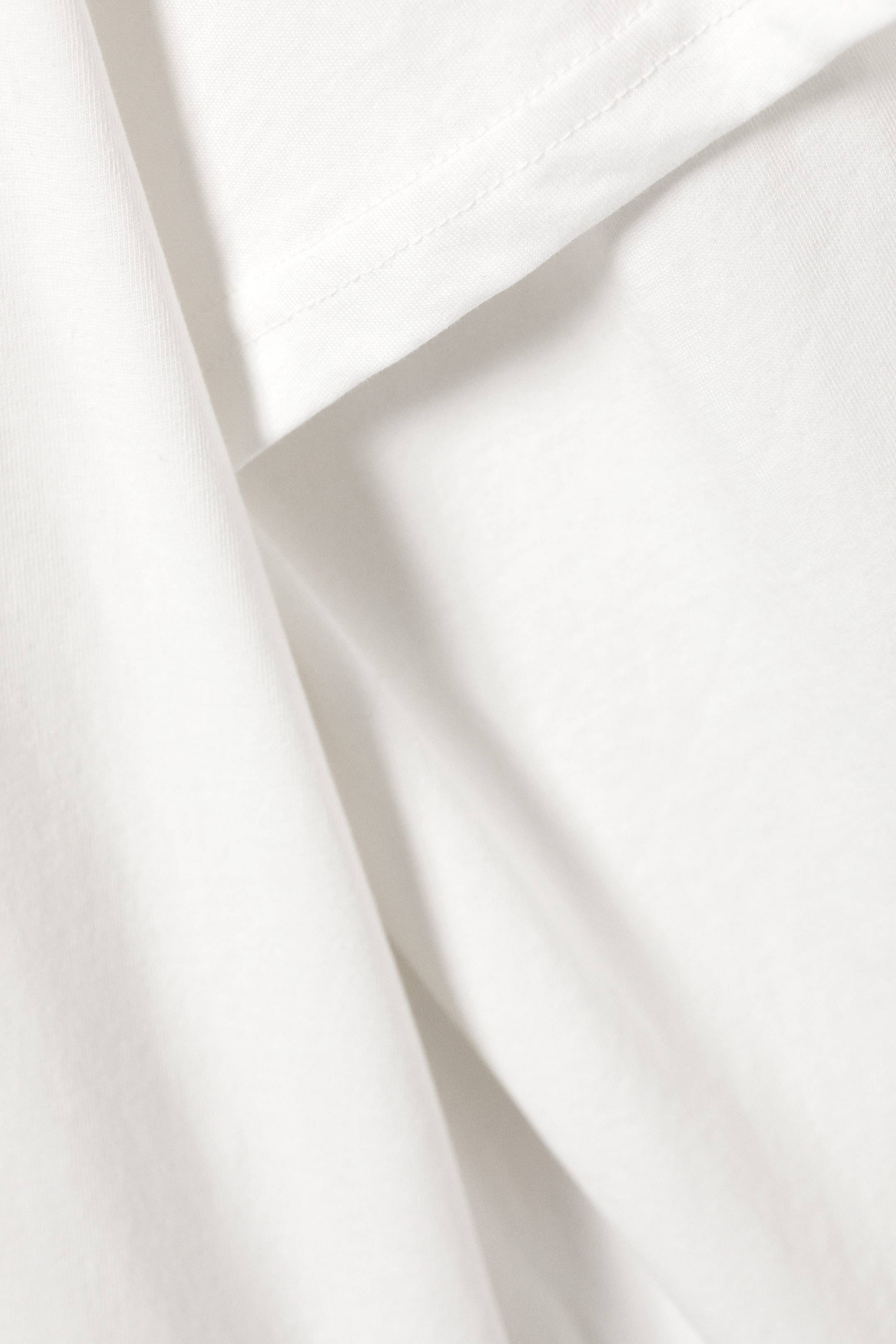 White - Layered Long-Sleeved Cotton T-shirt - 5