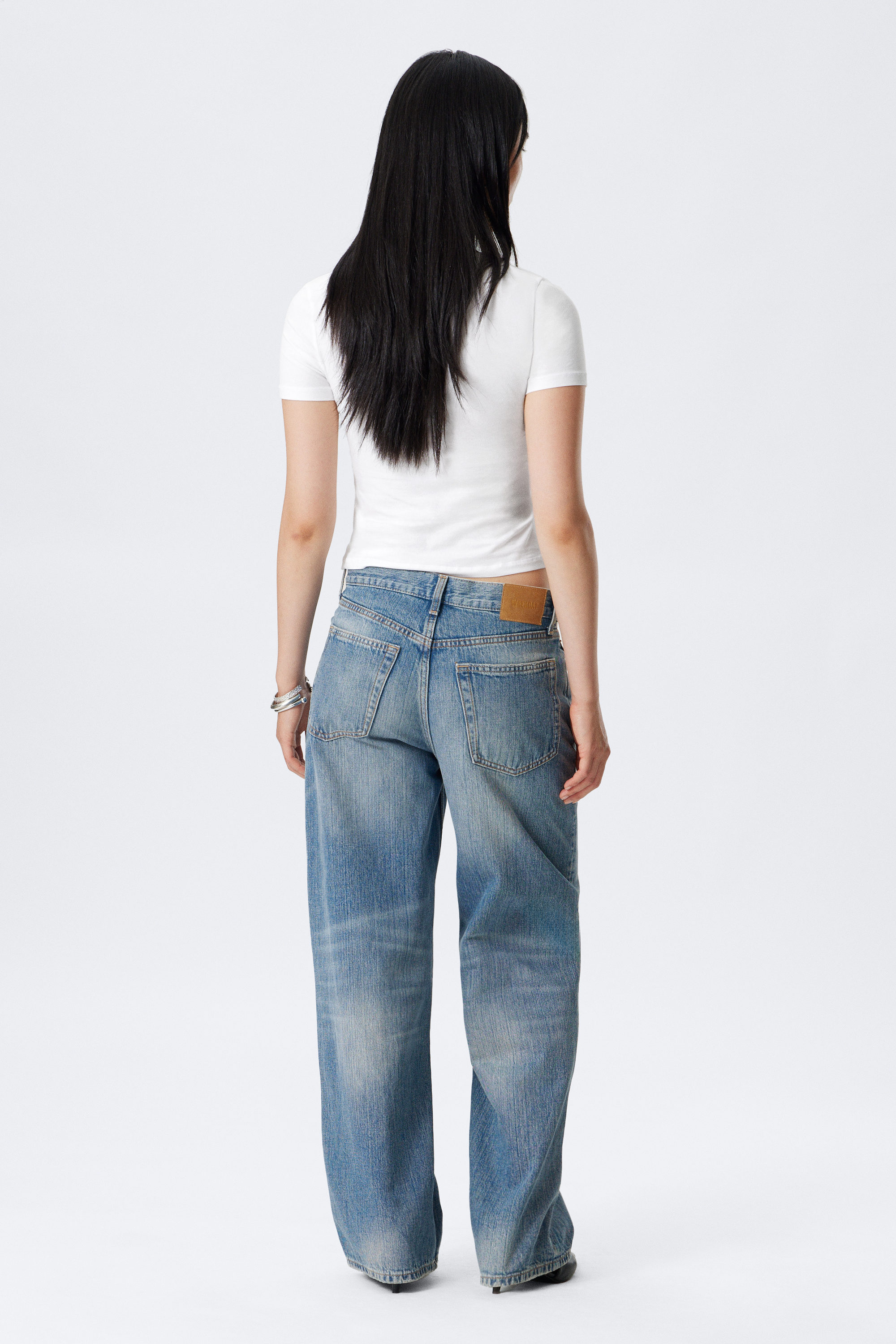 Blue Stream - Medium Blue - Dynasty Low Rise Loose Wide Leg Jeans - 3