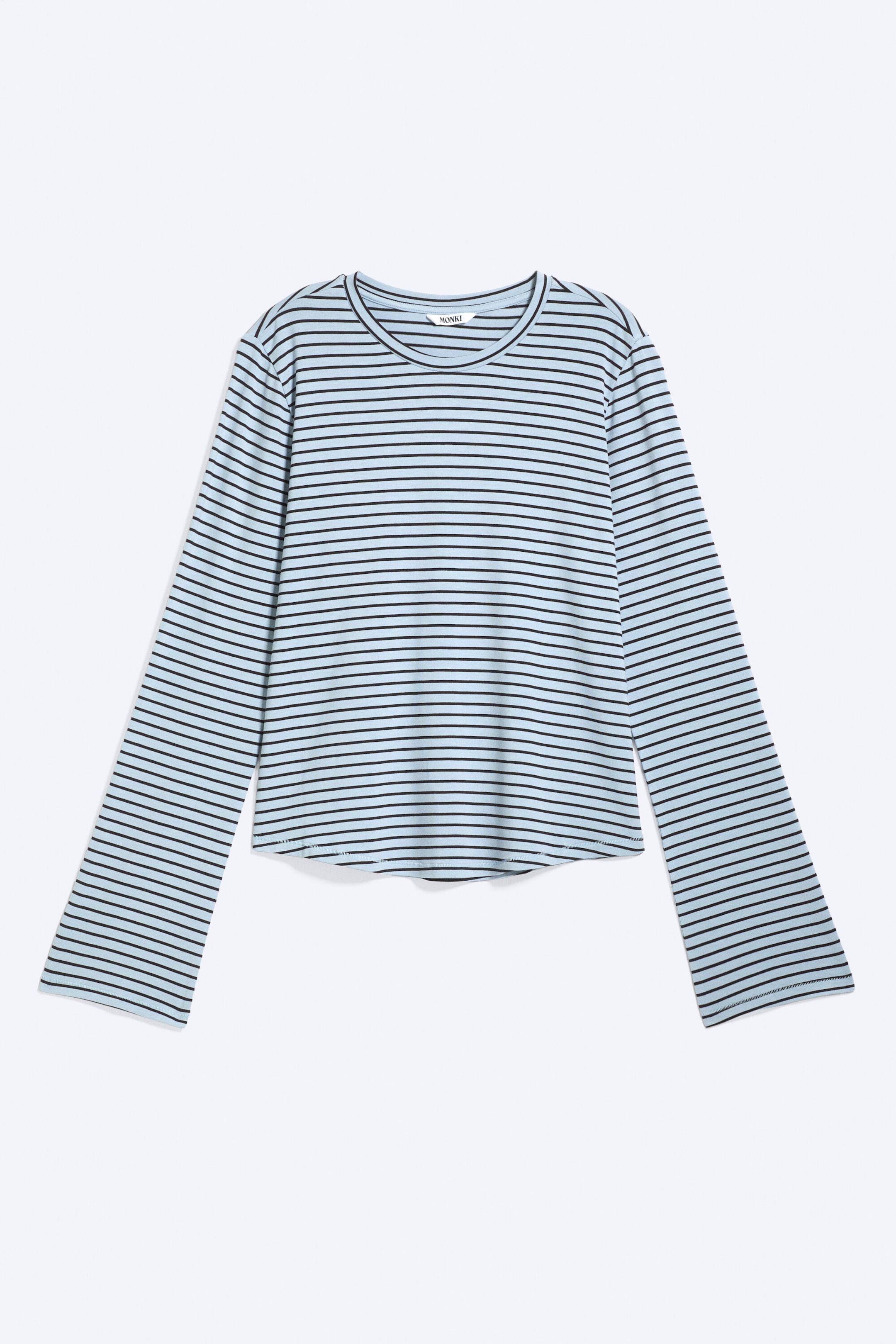 Blau/Schwarz gestreift - Longsleeve-Top aus Viskose - 3