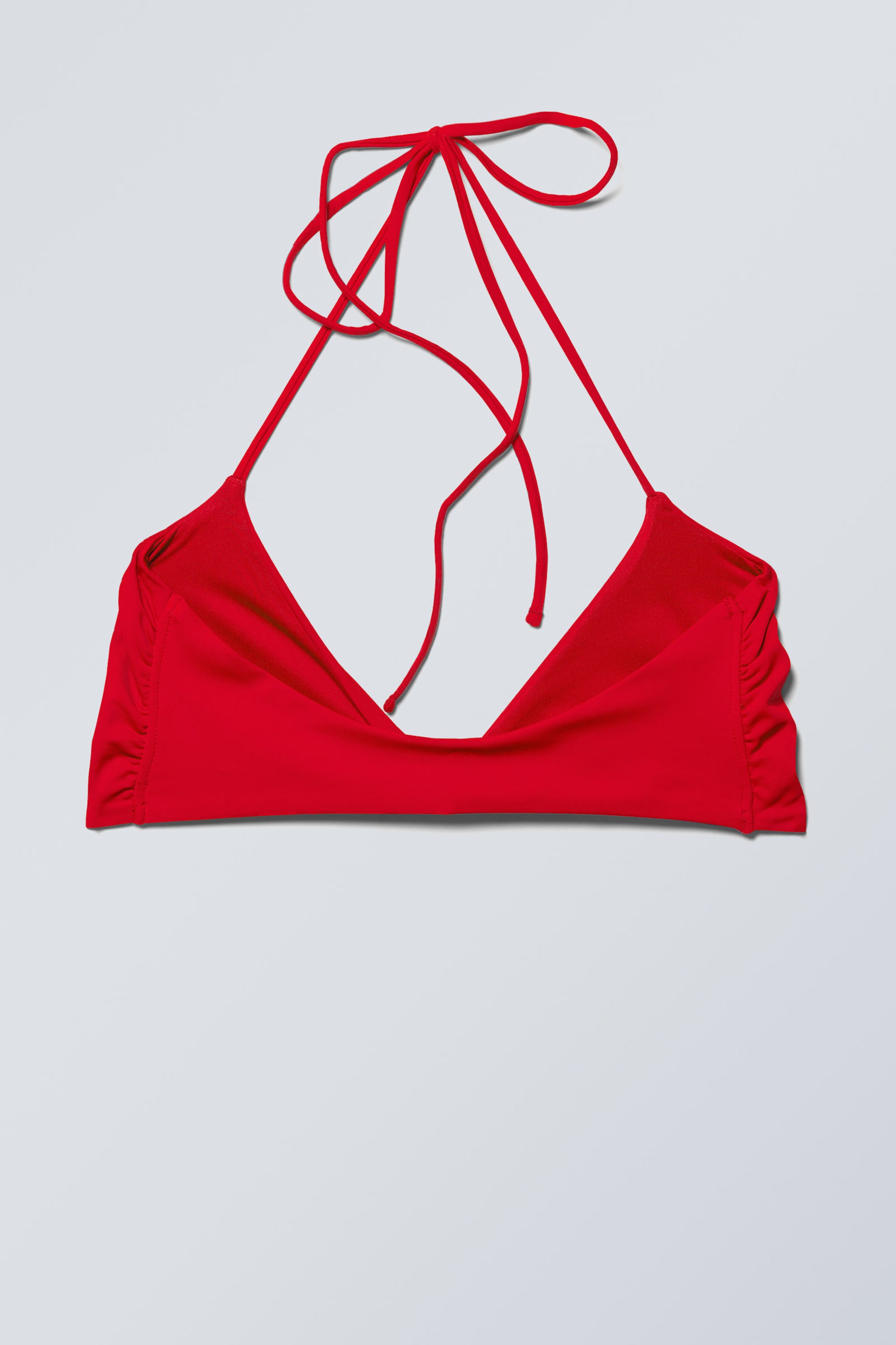 Bright Red - Turn Halter Bikini Top - 4