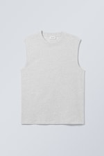 Light Grey Melange - Benjamin Oversized Tank Top - 0