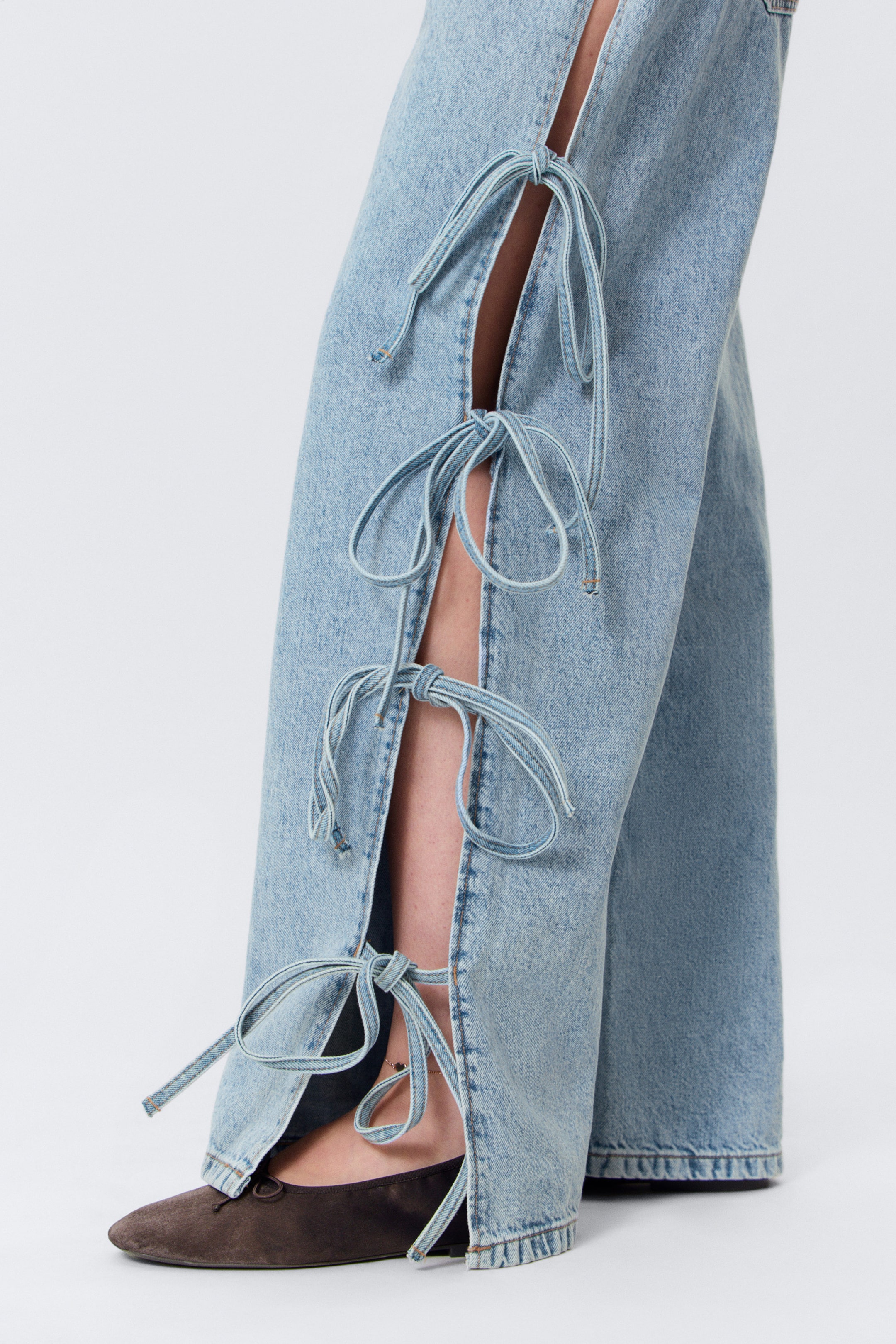 Mid Blue - Bleu moyen - Jean large taille basse Imoo - 2