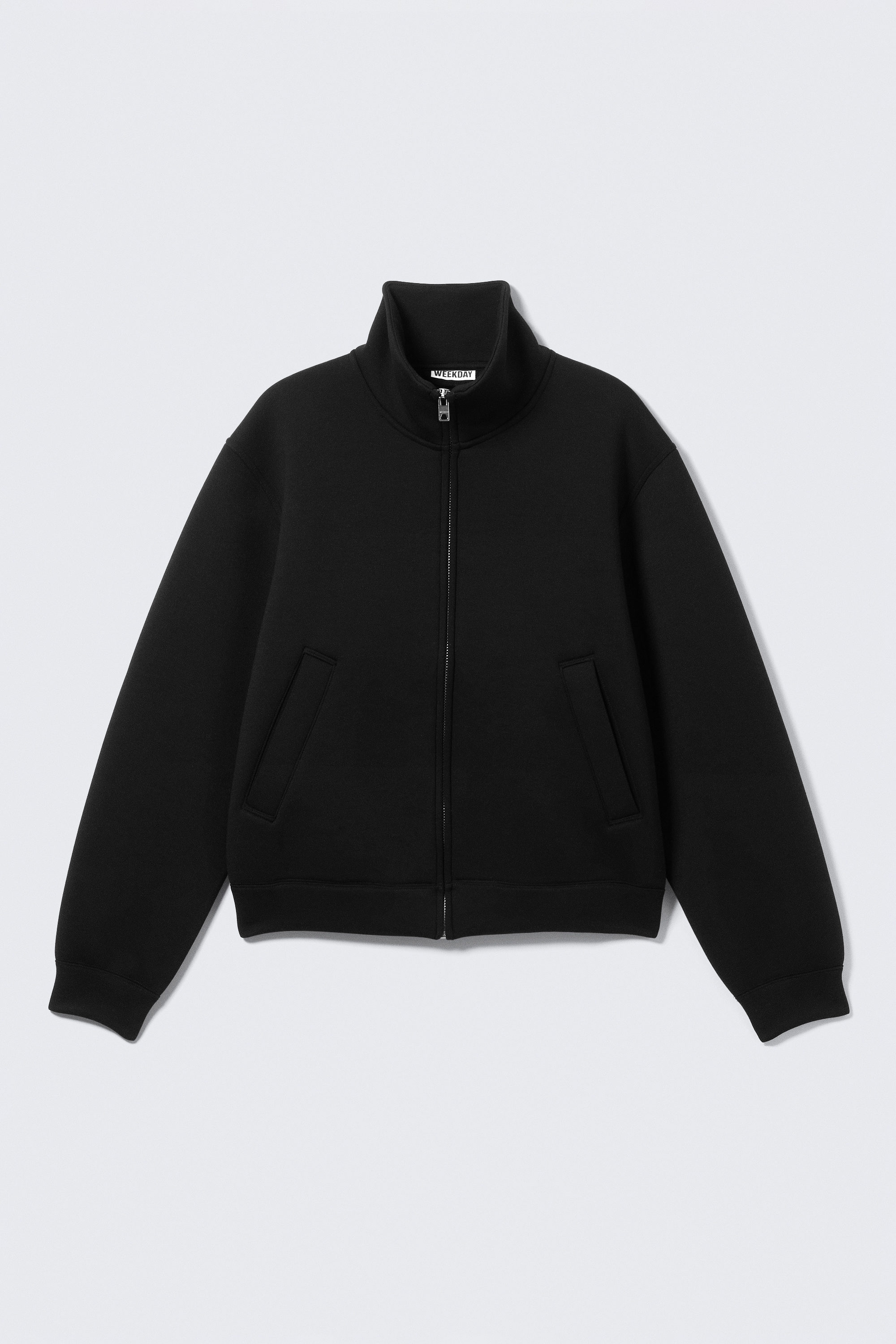 Black - Structured Scuba Zip Jacket - 3