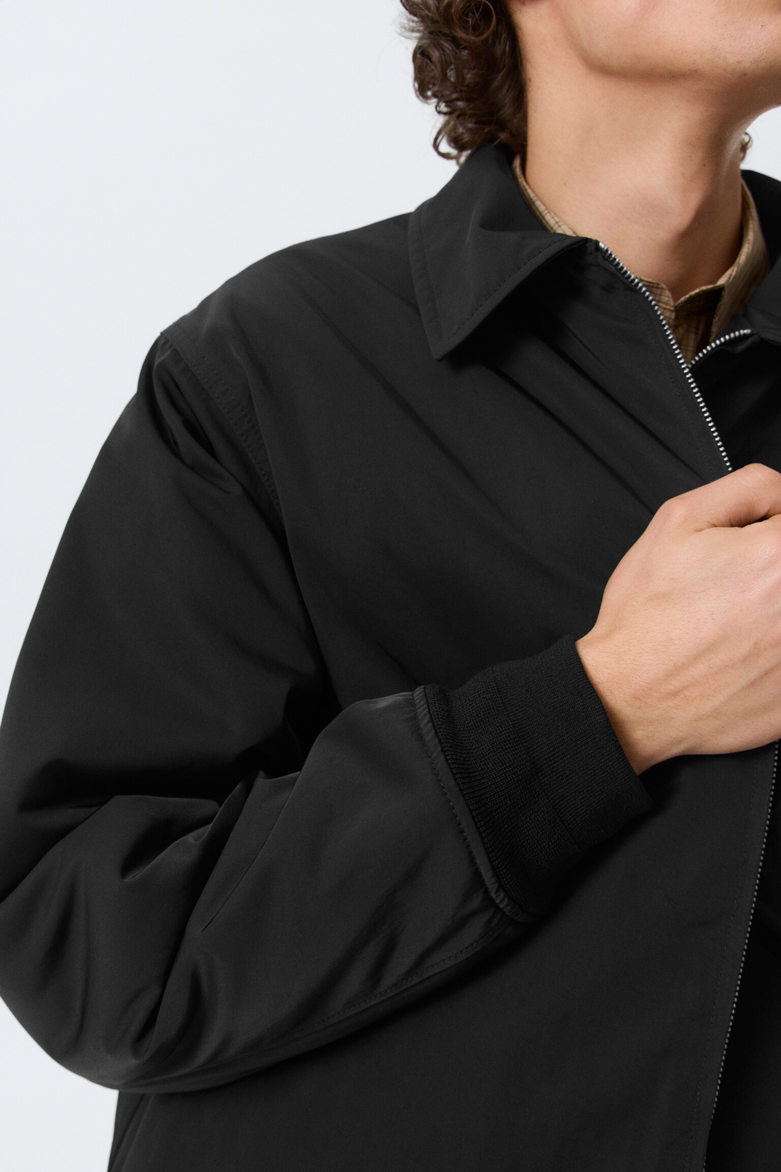 Veste zippée coupe ample - Noir - 3