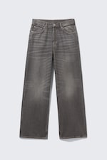 Mine Grey - Astro Mid Rise Loose Baggy Leg Unisex Jeans - 6