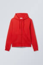 Bright Red - Shrunken Zip Hoodie - 0