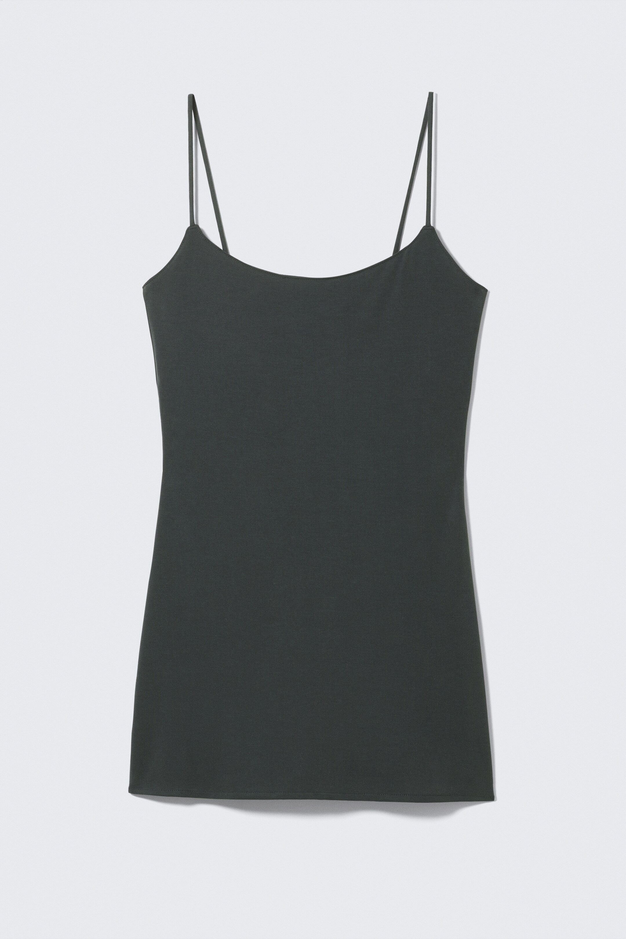 Visualizza immagine più grande: Mini abito sottoveste con spalline sottili - Nero - DONNA | H&M IT 8