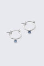 Silver - Turquoise - Crush Hoop Earrings - 0