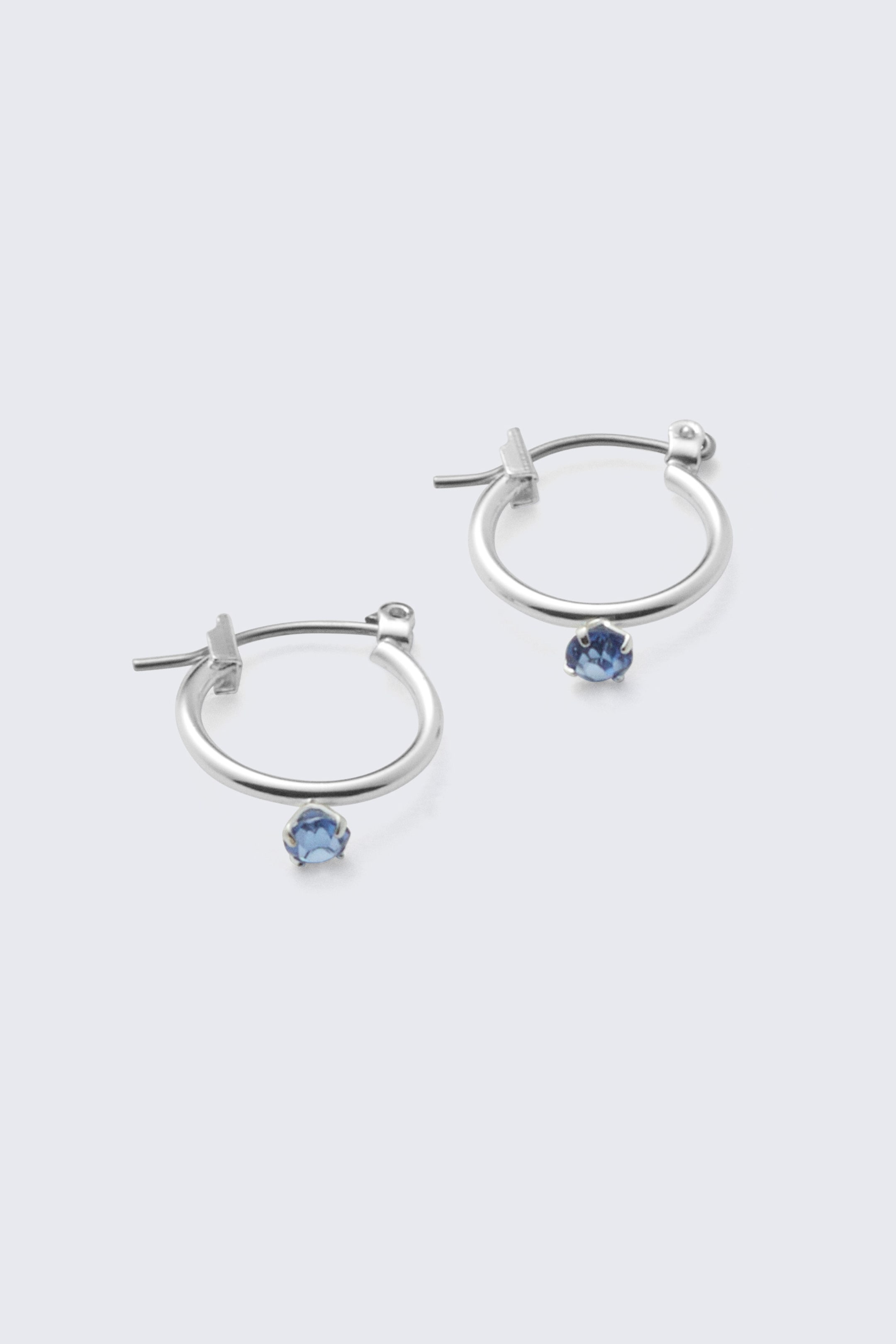 Silver – Turkos - Crush Hoop-örhängen