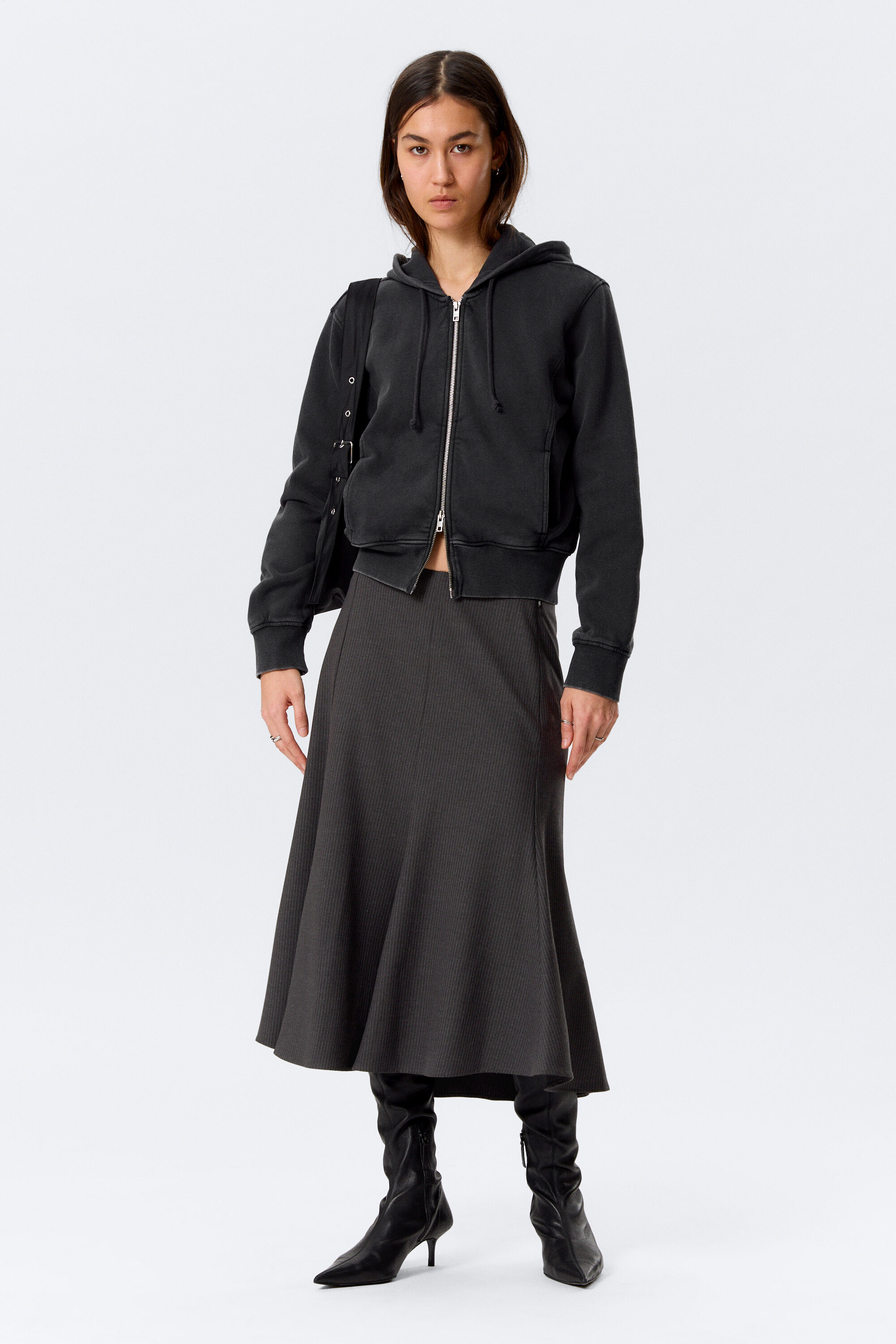 ⭐️‼️本日即発送‼️⭐️ちゃんみな CROPPED ZIP-UP HOODIE M Amazhiyu Women's Cropped Zip up Hoodie with Pockets Cinched Waist