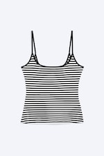 White & Black Stripes - Tanktop met smalle bandjes - 3