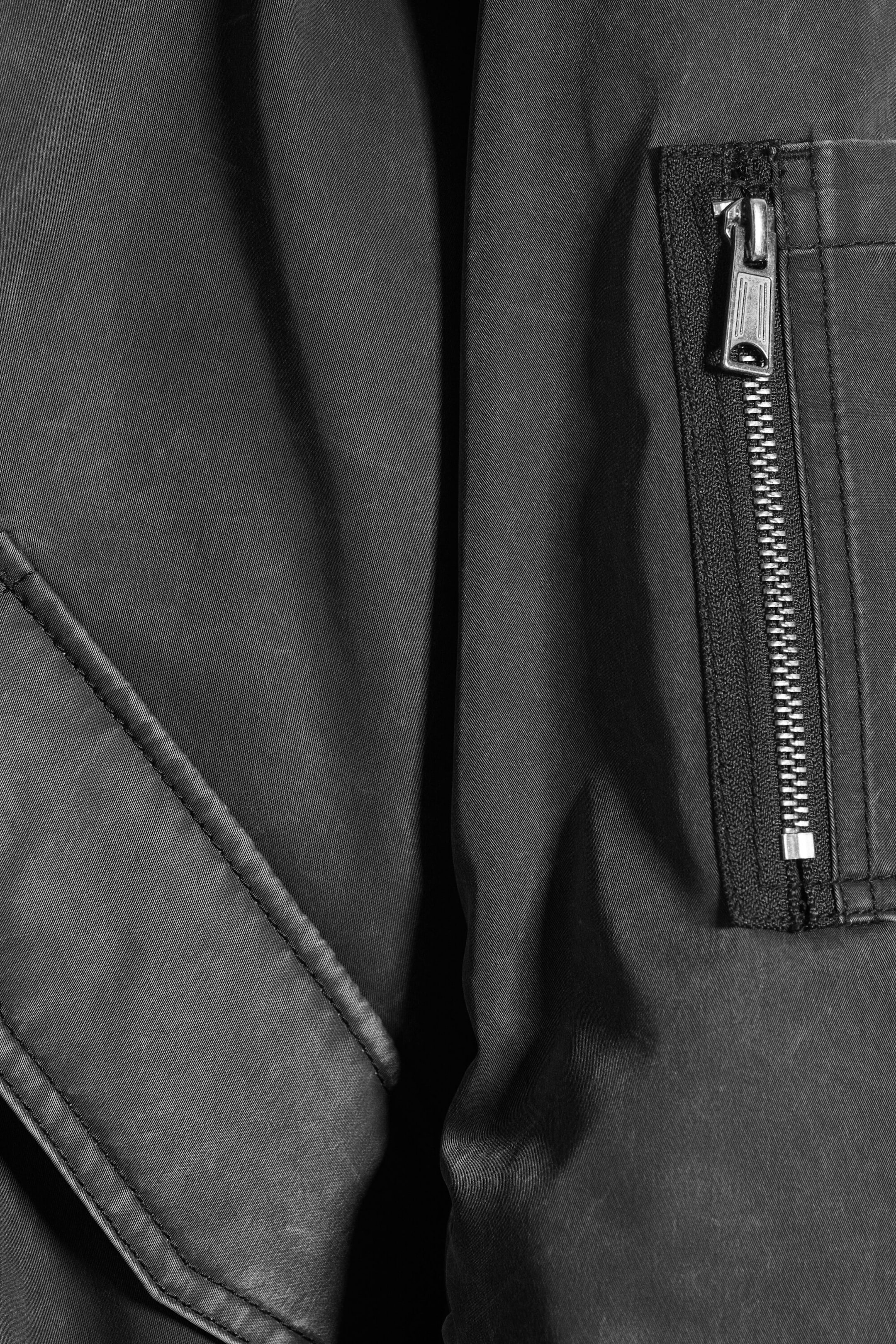 Washed Black – Zwart - Oversized gewatteerd pilotenjack - 7