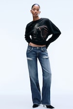 Mountain Blue – middels blå - AXIS LAV MIDJE RETTE SLIM-FIT-JEANS - 0