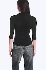 Svart - Figurnära lyocell bolero-topp - 3