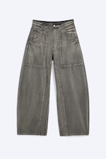 Smokey Black - Schwarz - Dunno Unisex Low Waist Loose Barrel Jeans - 0