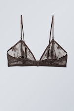 Dark Brown - Zelda Lace Bralette - 1