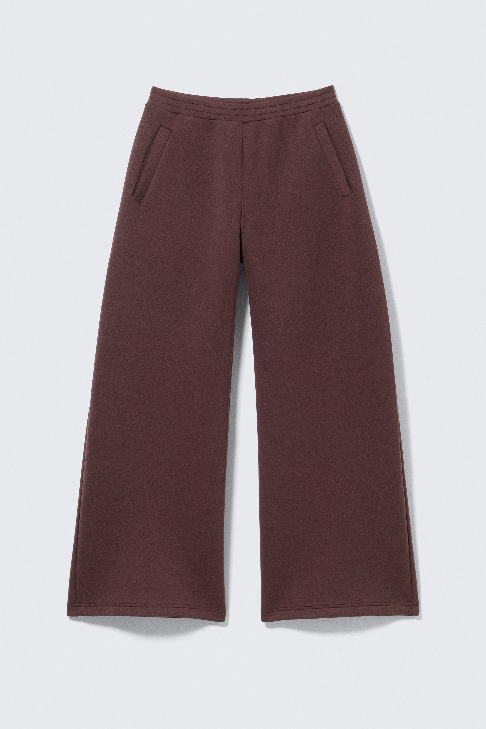 Relaxed Barrel Leg Scuba Sweatpants - Burdeos/Negro/Gris jaspeado/Gris jaspeado