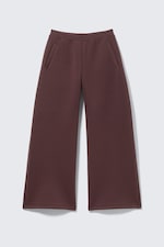 Burgundy - Relaxed Barrel Leg Scuba Sweatpants - 4