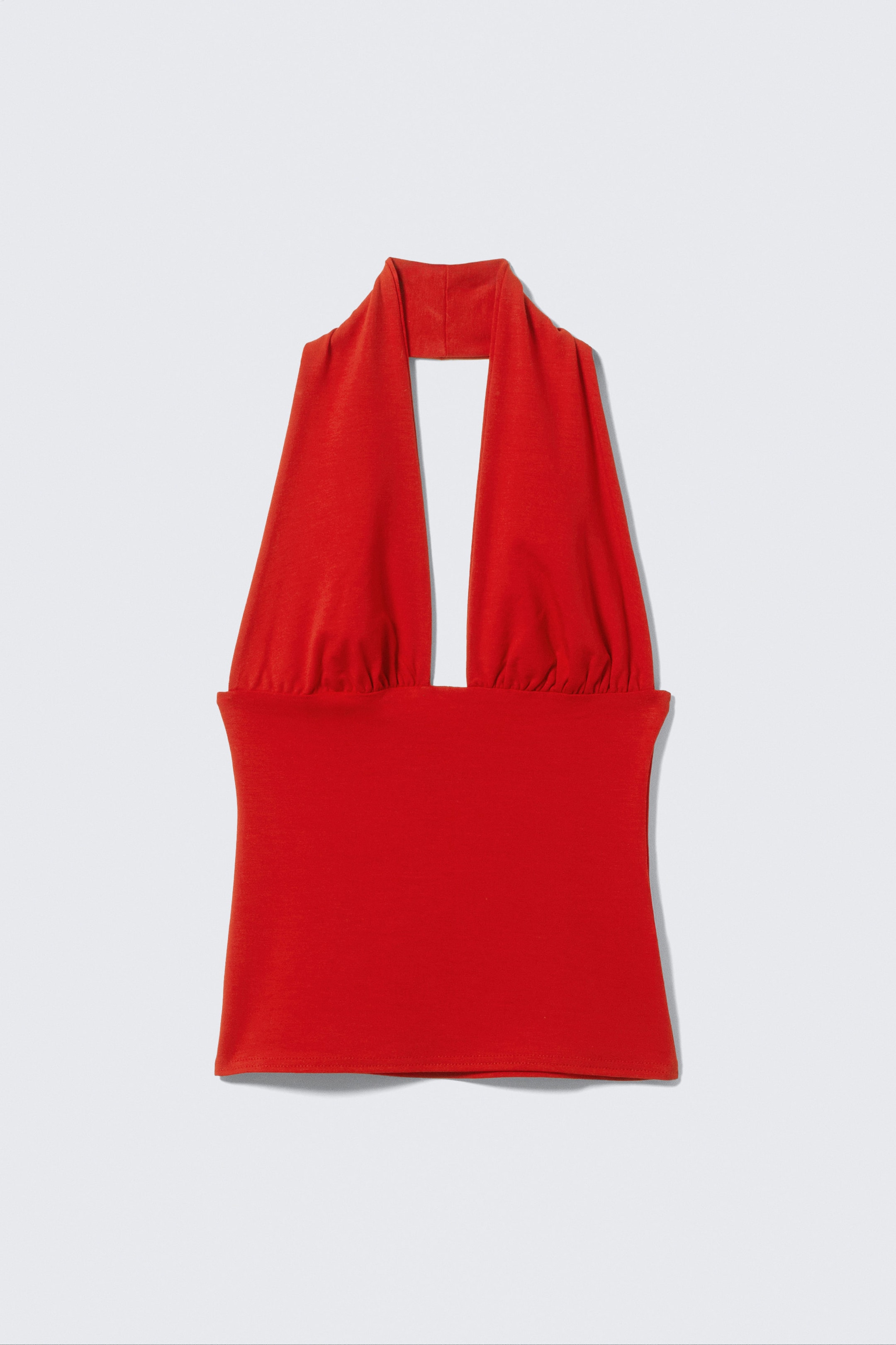Rood - Top met lage halterhals - 3