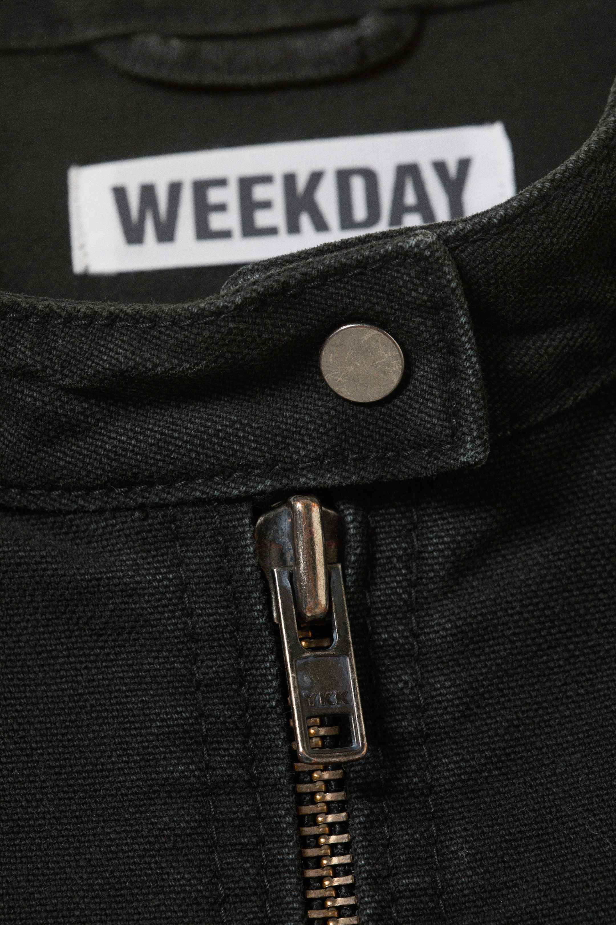 Svart - Oversized Washed Canvas Jacket - 5