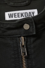 Svart - Oversized Washed Canvas Jacket - 5