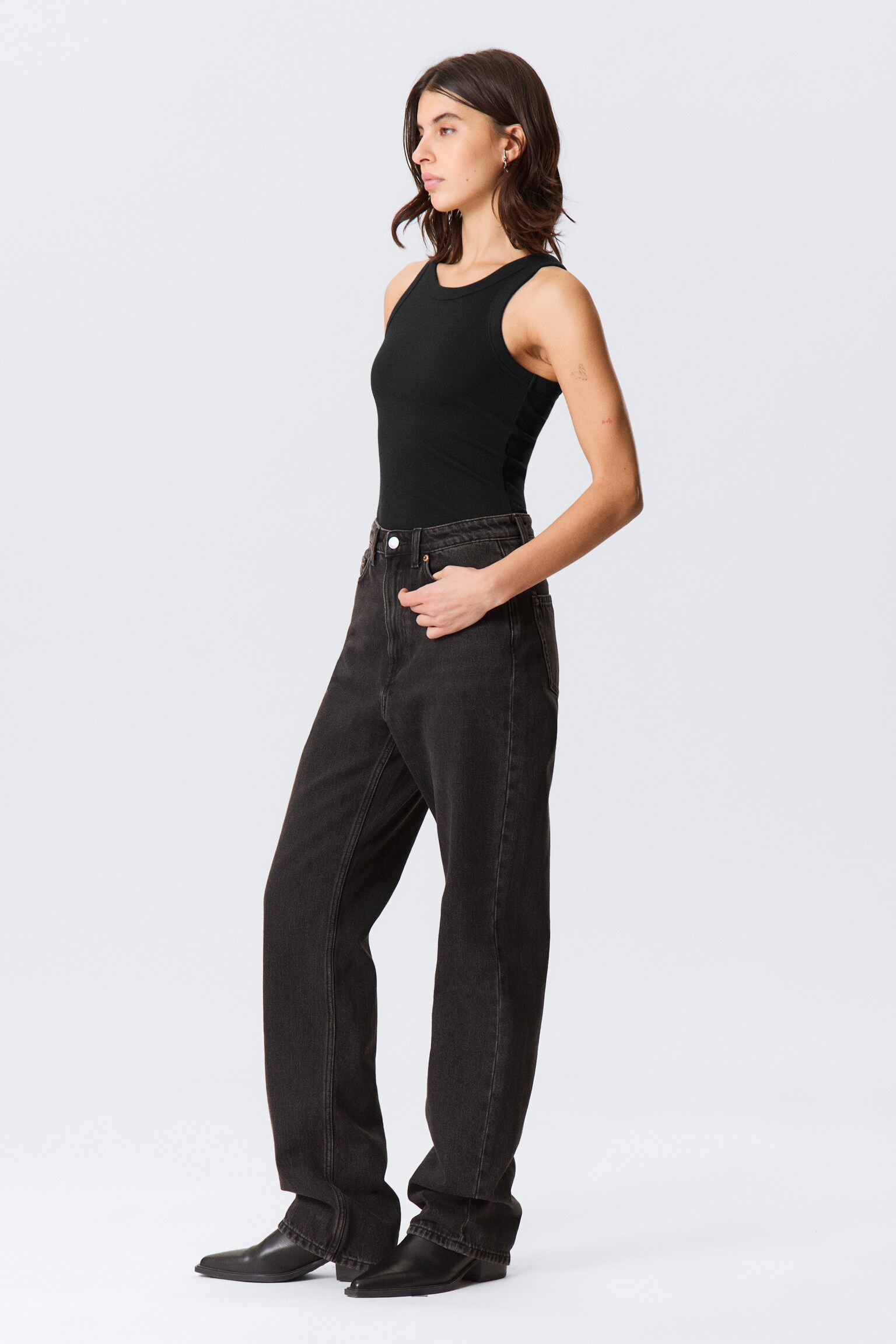 Jeans Rowe a vita extra alta straight leg regular - Echo Black - Nero/Iron Blue – Blu medio/Port Blue – Azzurro/2000 Blue – Blu medio/90s Blue – Blu medio/Compact Blue - Dark Blue/Opulent Blue - Light Blue - 5