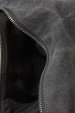 Washed Dark Grey - Washed Cotton Crossbody Bag - 2