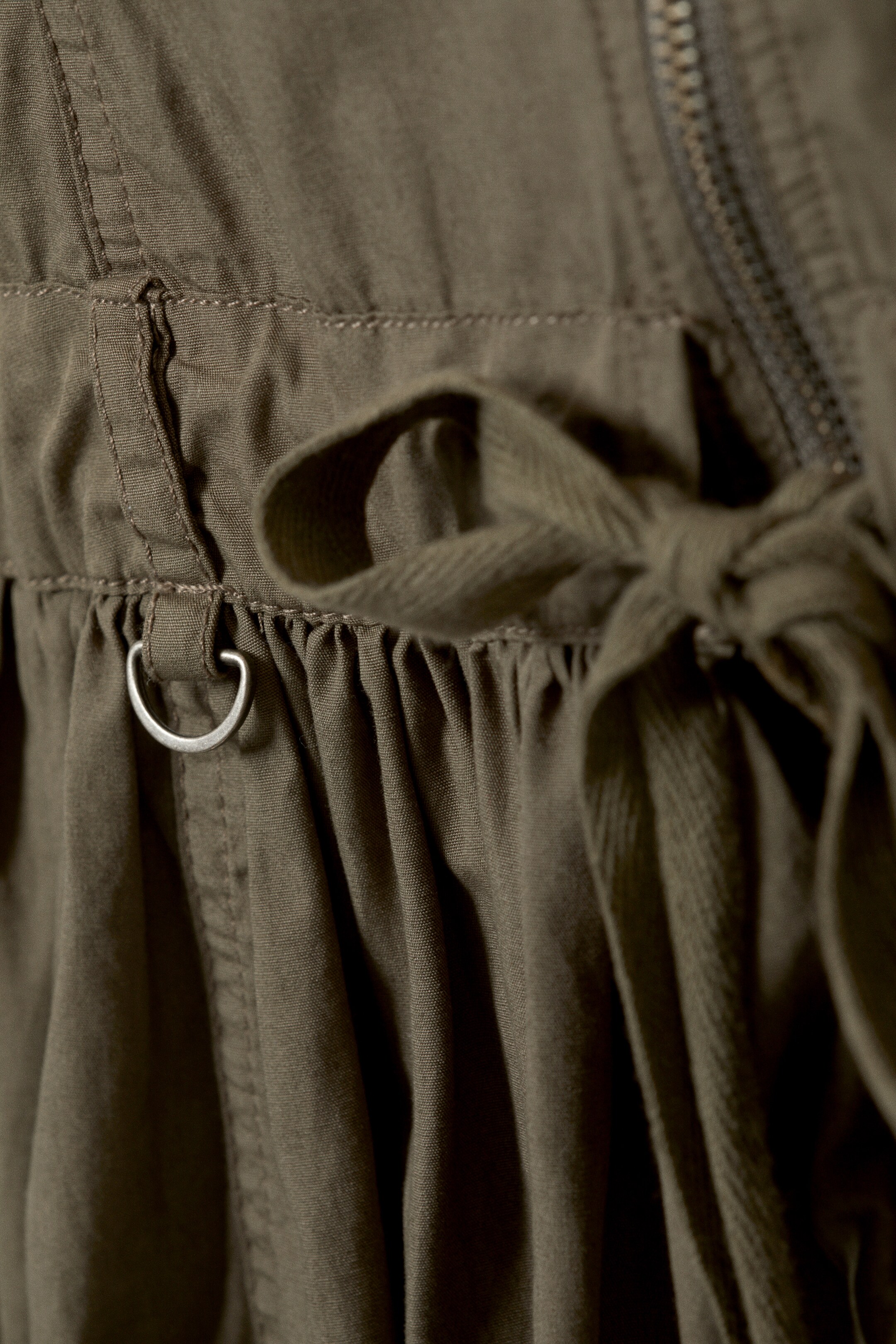 Ingrandisci l'immagine: Utility Halterneck Mini Dress - Dark Khaki Green - DONNA | H&M CH 5