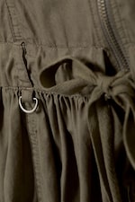 Dark Khaki Green - Utility Halterneck Mini Dress - 1