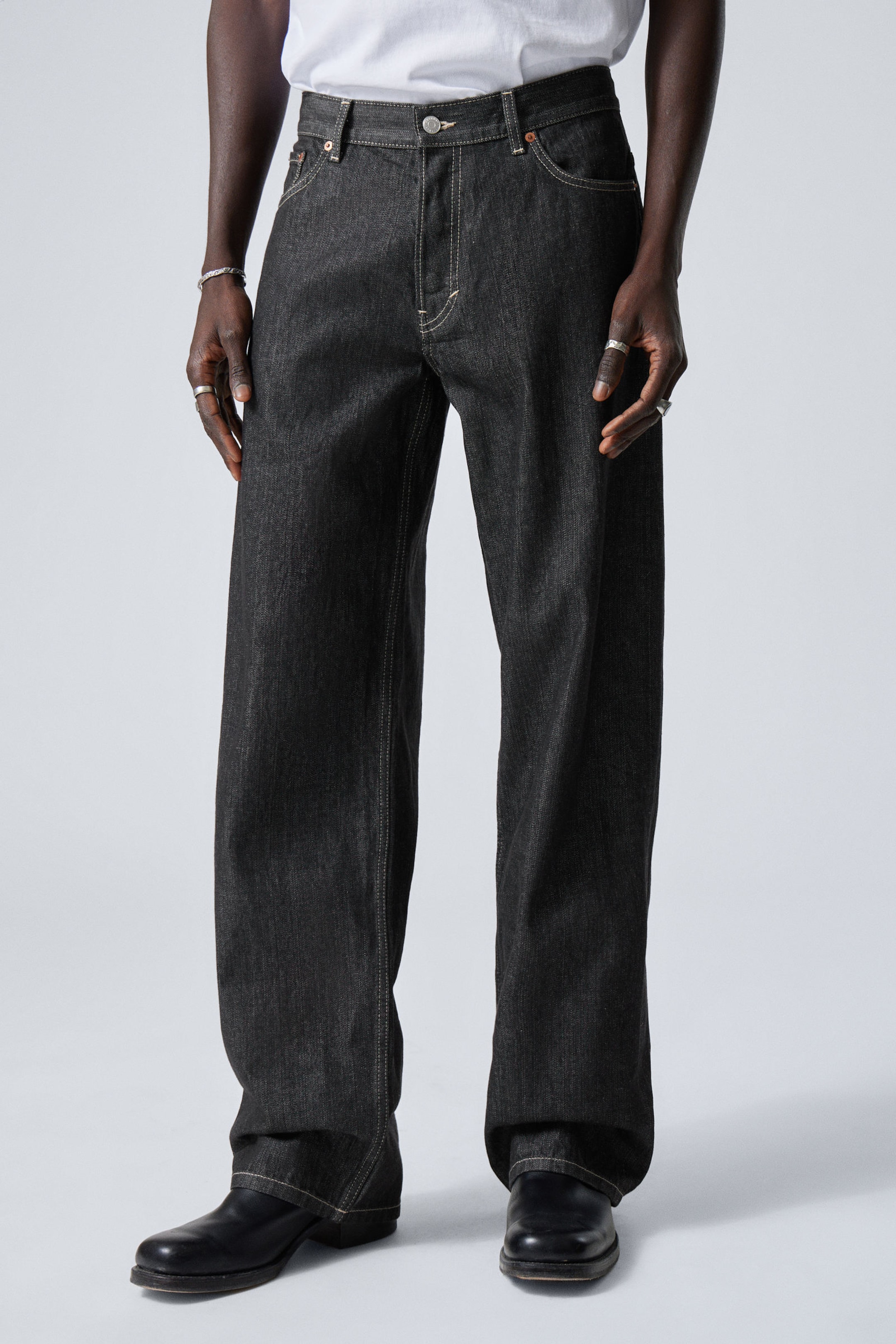 #272628 - Sphere Low Waist Loose Straight Leg Jeans - 2