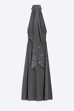 Mörkgrå - Maxiklänning med halterneck - 1